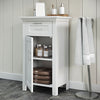 Bathroom White Floor Cabinet with Drawer