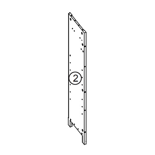 Somerset Two Door Floor Cabinet with Drawer - Part 02 - Right Side Panel